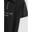 C'EST LA VIE PARIS Print Polo Collared Half Zip T Shirt